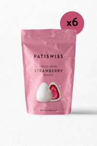Patiswiss Draje Çilekli Beyaz Çikolata 80 gr 6 Adet