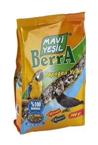 Mavi Yeşil Berra Kabuklu Sade Vitaminli Papağan Yemi 700 gr