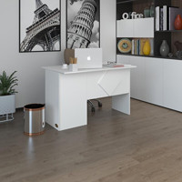 Kenzlife Dolaplı 75x60x160 cm Suntalam Gövdeli Beyaz Çalışma Masası