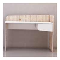 Garaj Home Çekmeceli 75x65x125 cm Suntalam Gövdeli Beyaz-Ceviz Çalışma Masası
