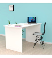 Kenzlife 75x60x170 cm Suntalam Gövdeli Beyaz Çalışma Masası
