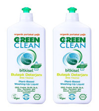 Green Clean Bitkisel Portakal Yağı Kokulu Organik Sıvı El Bulaşık Deterjanı 2x730 ml