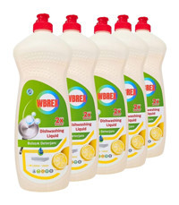 Wbrex Limon Kokulu Sıvı El Bulaşık Deterjanı 5x650 ml