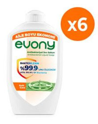 Evony Soft Care Nemlendiricili Antibakteriyel 6'lı 1.5 lt Sıvı Sabun