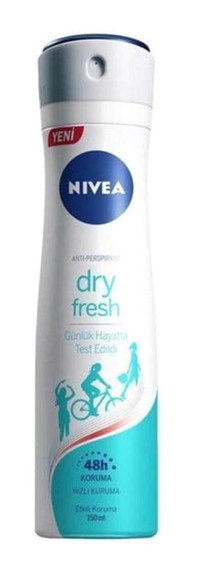 Nivea Dry Fresh Pudrasız Ter Önleyici Antiperspirant Sprey Kadın Deodorant 24x150 ml