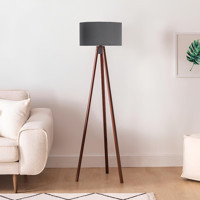 Homing Ayd-2932 Tekli Metal 3 Ayaklı Silindir Lambader Gri