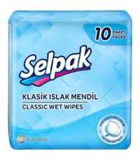 Selpak Klasik 100 Yaprak 10'lu Islak Mendil