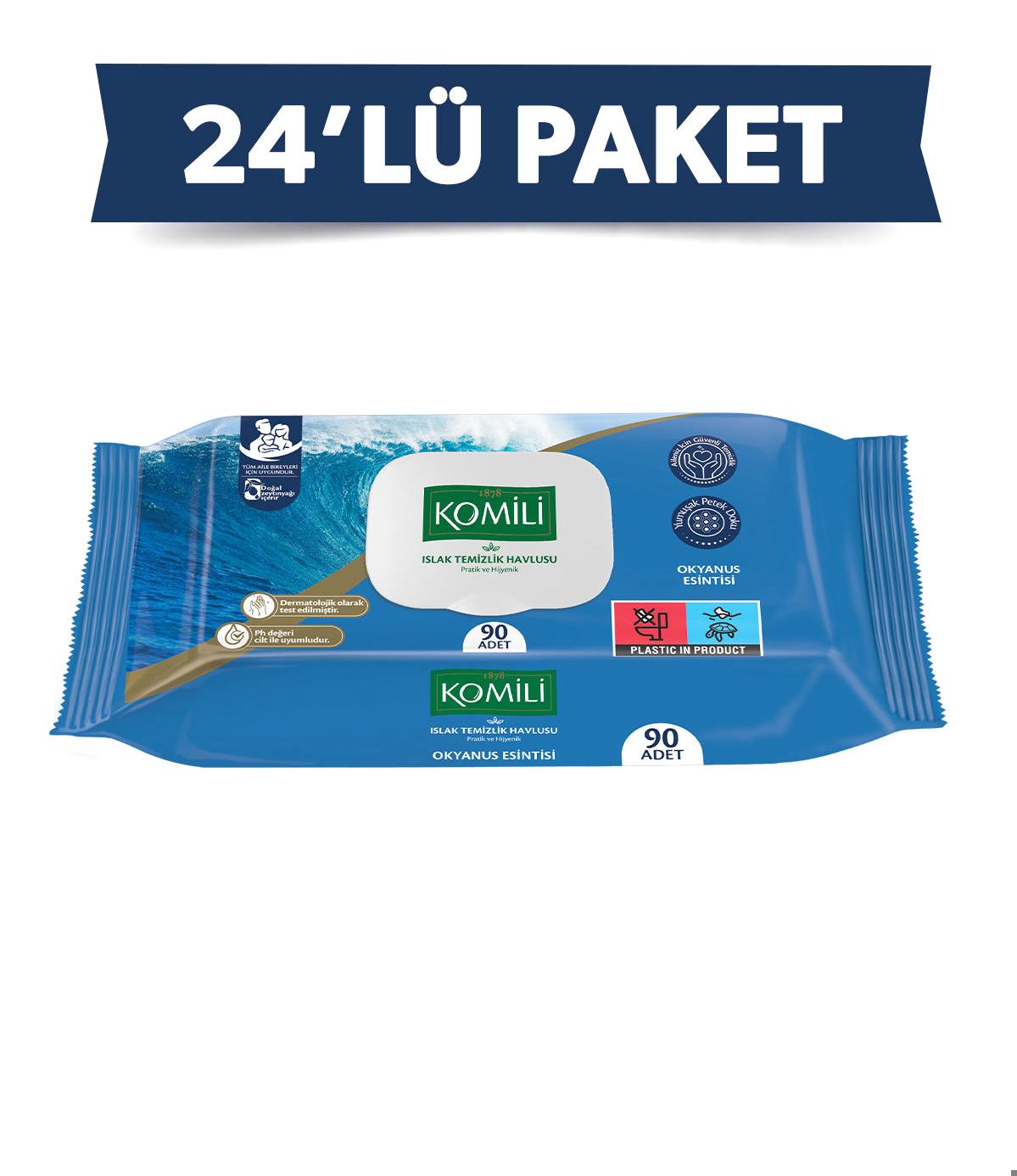 Komili Okyanus Esintisi 2160 Yaprak 24'lü Islak Mendil