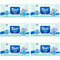 Selpak Antibakteriyel 336 Yaprak 6'lı Islak Mendil