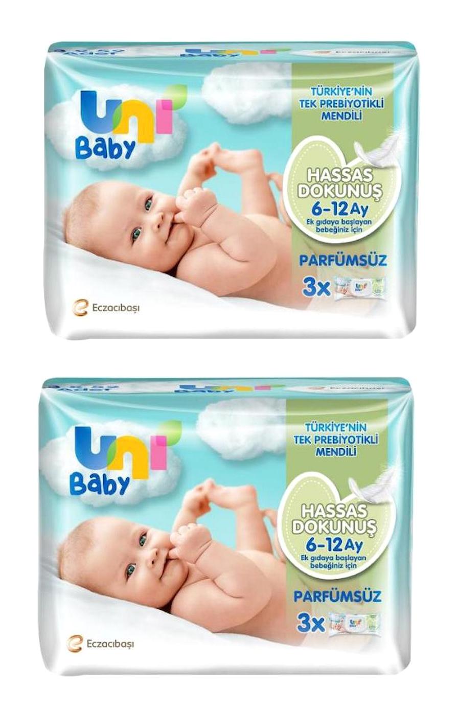 Uni Baby Hassas 312 Yaprak 6'lı Islak Mendil