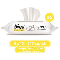 Sleepy Newborn Yenidoğan 240 Yaprak 6'lı Islak Mendil
