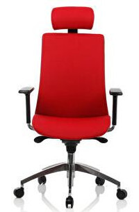 Bürosit Ori 9 Başlıklı Kolçaklı Dönerli Kırmızı Çalışma Sandalyesi