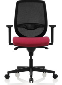 Bürosit Rhyme Kolçaklı Dönerli Bordo-Siyah Çalışma Sandalyesi