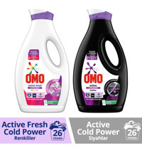 Omo Active Renkliler ve Siyahlar İçin 52 Yıkama Sıvı Deterjan 1.69 lt