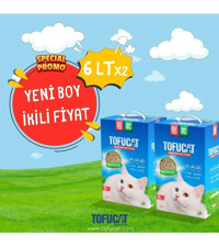 TofuCat Fırsat Paketi Topaklanan Kalın Taneli Pelet Kedi Kumu 2x6 lt