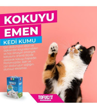 TofuCat Kokuyu Emen Topaklanan Kalın Taneli Bentonit Kedi Kumu 6 lt