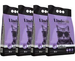 Lindo Cat Lavanta Kokulu Topaklanan İnce Taneli Bentonit Kedi Kumu 4x5 lt