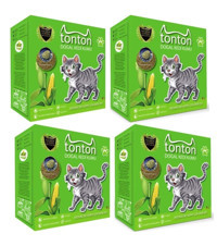Tonton Mısır Koçanı Topaklanan İnce Taneli Aktif Karbonlu Organik Kedi Kumu 4x8 lt