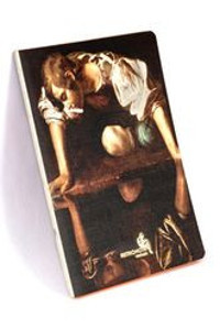 Retronote A5 48 Yaprak Çizgisiz Dikişli Karton Kapak 1 Adet Caravaggio-Narcissus Okul Defteri