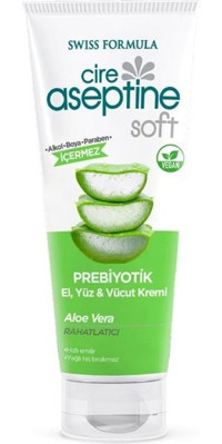 Cire Aseptine Rahatlatıcı Besleyici Prebiyotikli Aloe Veralı Tüm Ciltler Vegan Parfümsüz El Kremi 75 ml