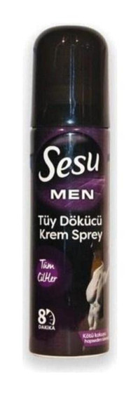 Sesu Tüm Ciltler İçin Tüm Vücut Genital Bölge Erkek Tüy Dökücü Sprey 3x150 ml