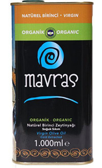 Mavras Natural Organik Filtresiz Polifenollü Soğuk Sıkım Teneke Sızma Zeytinyağı 1 lt