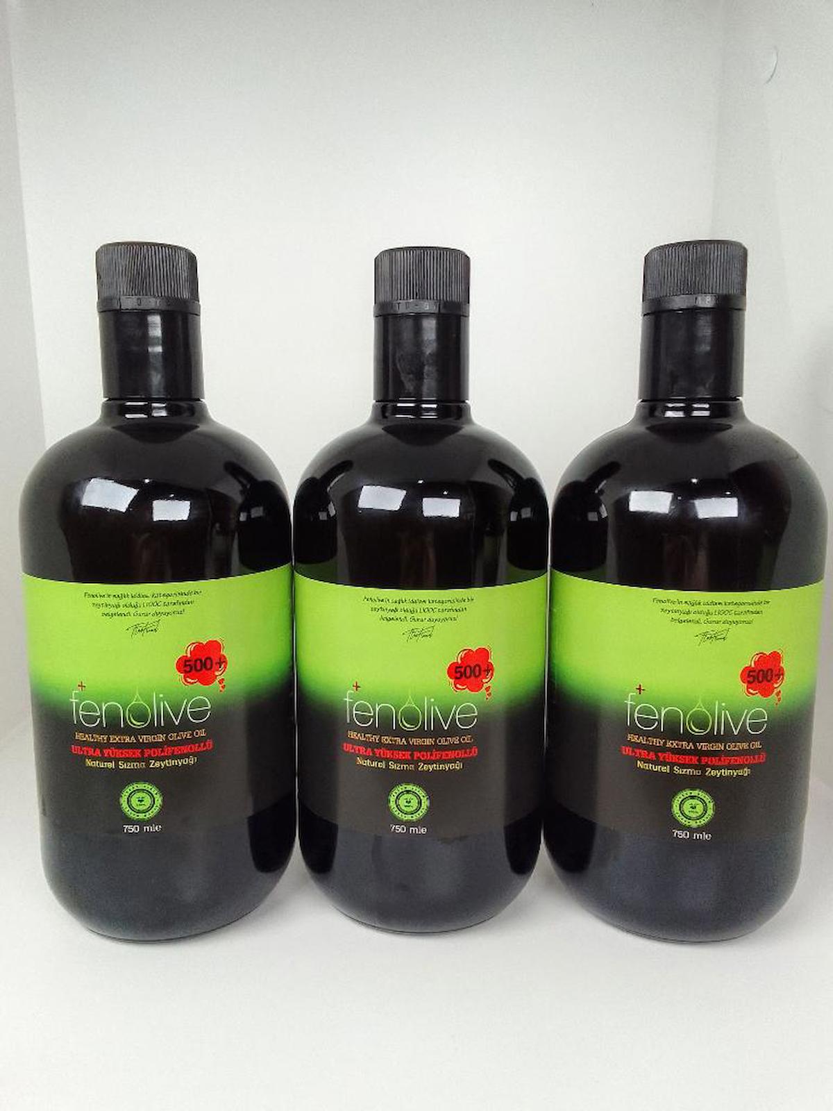 Fenolive Organik Filtresiz Polifenollü Soğuk Sıkım Erken Hasat Cam Sızma Zeytinyağı 3x750 ml