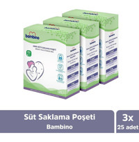 Bambino 3x25'li Süt Saklama Poşet
