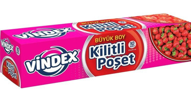 Vindex Büyük Kilitli Buzdolabı Poşeti 10'lu