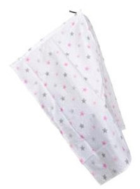 Sema Baby Çok Amaçlı Pamuk 115x78 cm Yıldızlı Çok Renkli Emzirme Önlüğü, Örtüsü