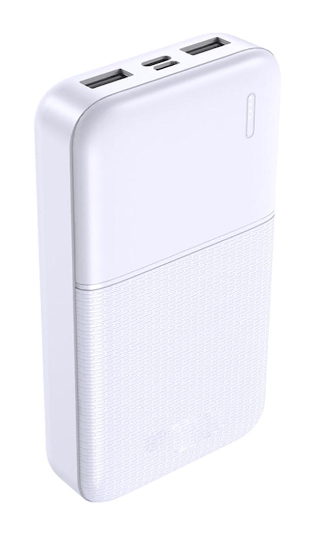 Fullmoon 20000 mAh Hızlı Şarj USB Type C Çoklu Bağlantı Kablosuz Powerbank Beyaz