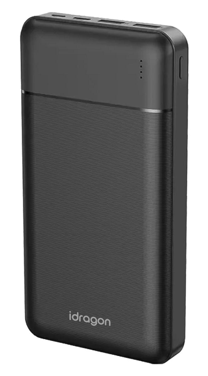 İdragon KP-05 10000 mAh Hızlı Şarj Micro USB & Type C Çoklu Bağlantı Kablosuz Powerbank Siyah