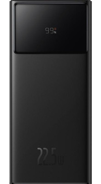 Baseus Star-Lord Overseas Edition 20000 mAh Hızlı Şarj Dijital Göstergeli Micro USB Çoklu Bağlantı Kablosuz Powerbank Siyah