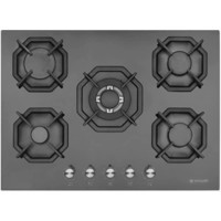 Eminçelik AH 2250 SD BW BG70 Doğalgazlı Cam 5 Gözlü Wok Gözü Siyah Ankastre Ocak