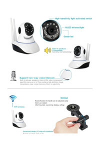 Angel Eye KS-515 Hareket Sensörlü Gece Görüşlü Kablosuz HD IP Bebek Kamerası