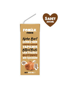 Fomilk Vegan Fındık Sütü Laktozsuz 5'li 200 ml