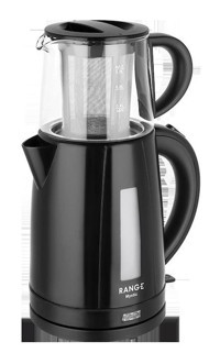 Range Mystic Cam Demlikli 2200 W Plastik Siyah Çay Makinesi