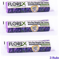 Florex Lavanta Kokulu Büzgülü Orta Boy 55x60 cm Çöp Poşeti 3x10 Adet Mor