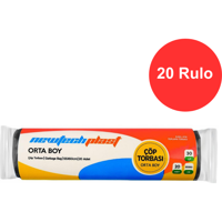 Newtechplast Kokulu Orta Boy 55x60 cm Çöp Poşeti 20x20 Adet Siyah