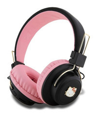 Hello Kitty Android-iOS Uyumlu Su Geçirmez Çift Mikrofonlu 5.3 Silikonsuz Gürültü Önleyici Kablosuz Kulak Üstü Bluetooth Kulaklık Pembe
