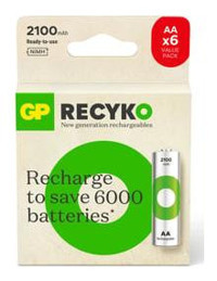 Gp Recyko 1.2 V 2100 mAh Ni-Mh AA / Kalem Şarjlı 6'lı