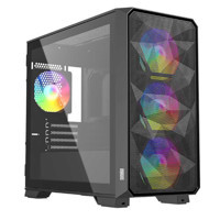 Dragos Diamond ARGB Mesh 4 Fanlı Temperli Cam Siyah Dikey Mid Tower Oyuncu Bilgisayar Kasası