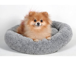 Alas Shop Yıkanabilir Tek Fonksiyonlu 55 cm Simit Kedi Yatağı Gri