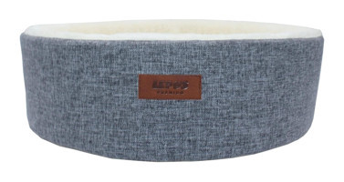 Lepus Mia Donut Yıkanabilir Tek Fonksiyonlu 50x50 cm Sepet Kedi Yatağı Gri
