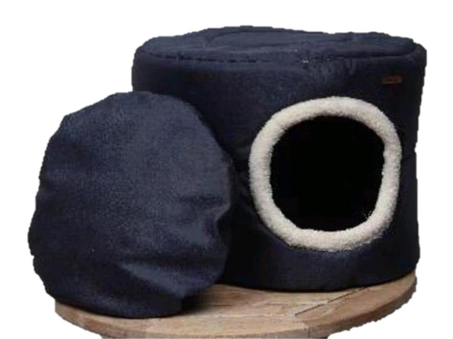 Chester Roll Yıkanabilir Tek Fonksiyonlu 45x40 cm Üstü Kapalı Kedi Yatağı Lacivert