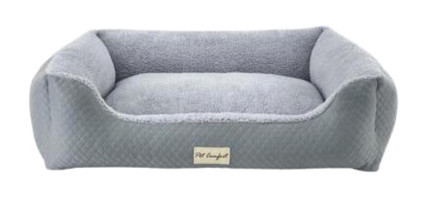 Pet Comfort Bravo Duo Yıkanabilir Tek Fonksiyonlu 90x70 cm Simit Kedi Yatağı Gri