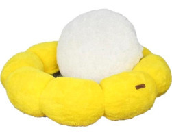 Chester Diasy Yıkanabilir Tek Fonksiyonlu 65 cm Simit Kedi Yatağı Sarı