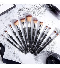 Eda Luxury Beauty Diamond 12'li Allık Eyeliner Far Makyaj Fırçası Seti