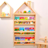 MiniWood Çocuk Odası Eğitici 5 Raflı Ahşap 72x144x9 cm Kahverengi