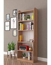 Pratico Etna Retro 5 Gözlü 6 Raflı Suntalam 60x180x30 cm Ceviz